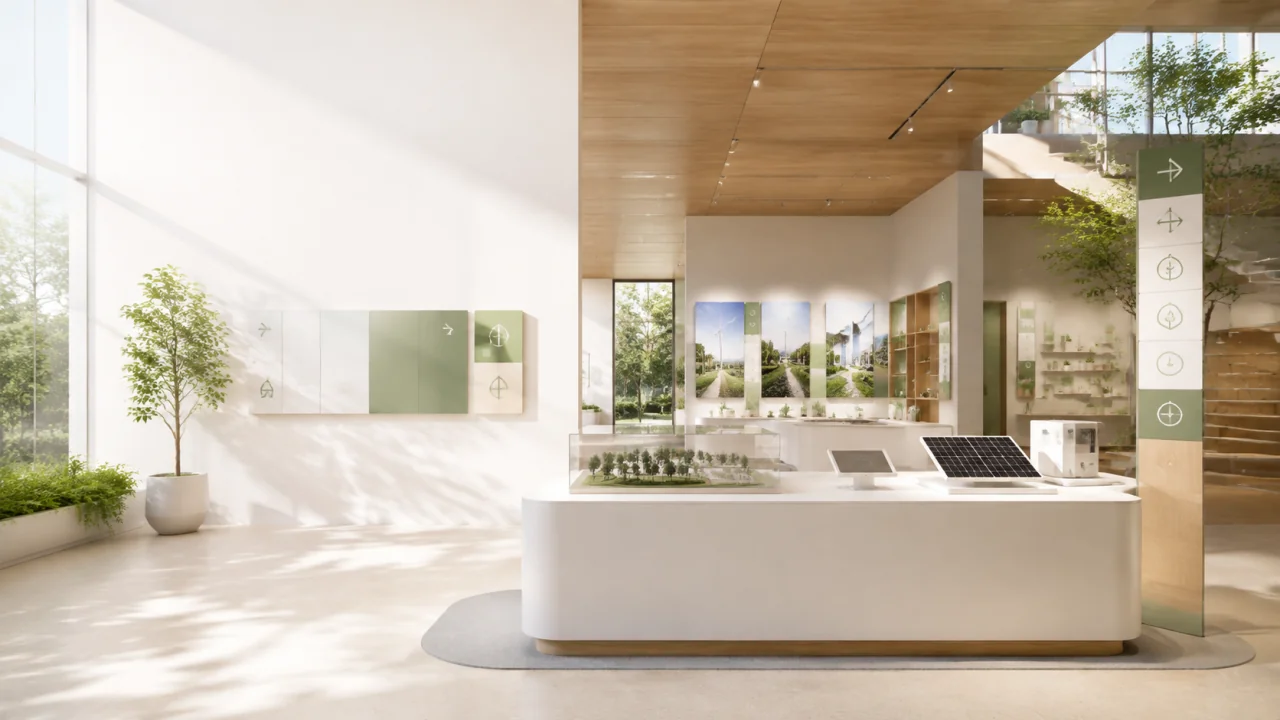明亮实景中的展厅产品能力表达空间项目现场